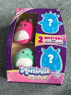Squishville by Mini Squishmallows Mystery Squad Colourful Plush 4 Pack NIB
